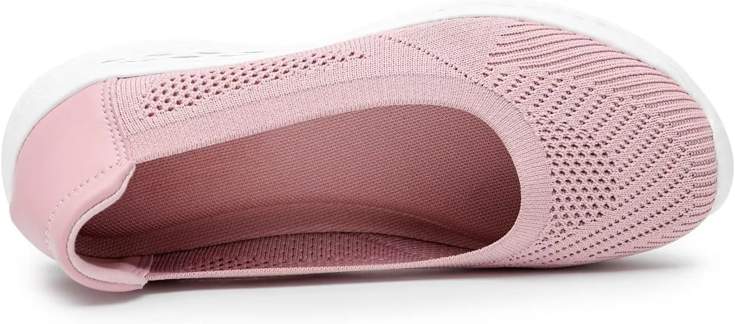 TIOSEBON Women's Comfortable Loafer Flat Foam Mesh Slip-On Walking Shoes