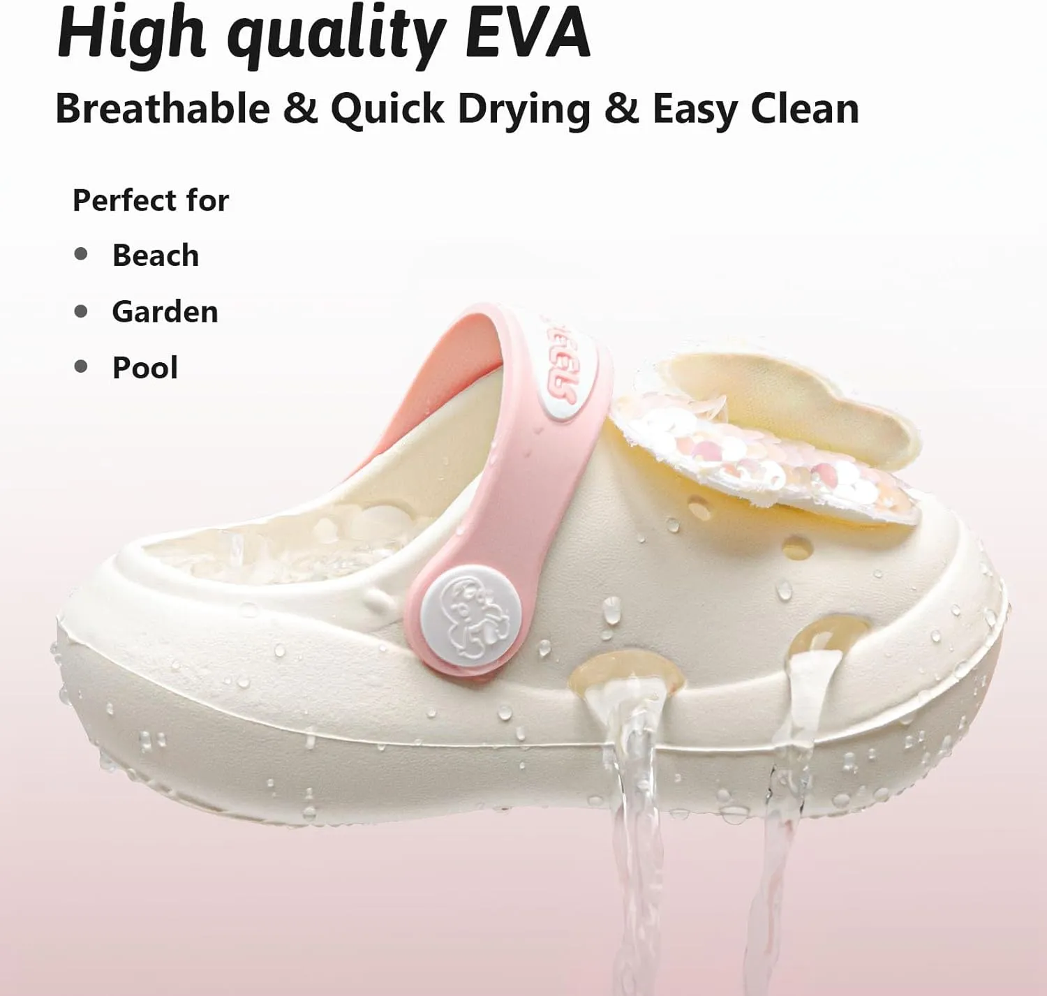 Toddler Girls Garden Clogs Kids Cartoon Beach Slide Sandals(Toddler/Little Kid)