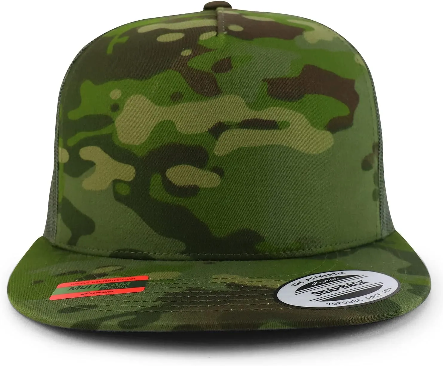 Trendy Apparel Shop Flexfit Brand 5 Panel Classic Trucker Flatbill Mesh Snapback Cap