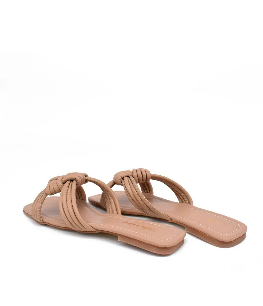 Trendy Braided Brown Flat Sandals