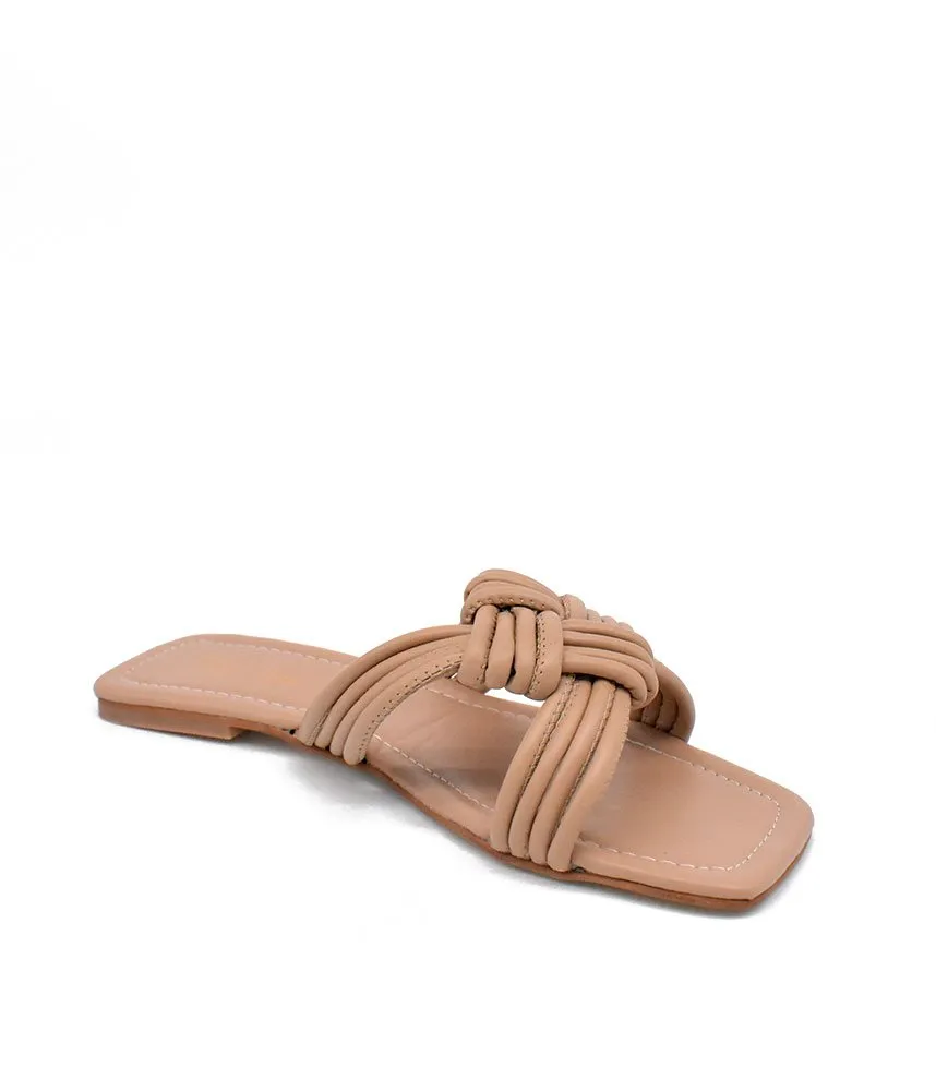 Trendy Braided Brown Flat Sandals