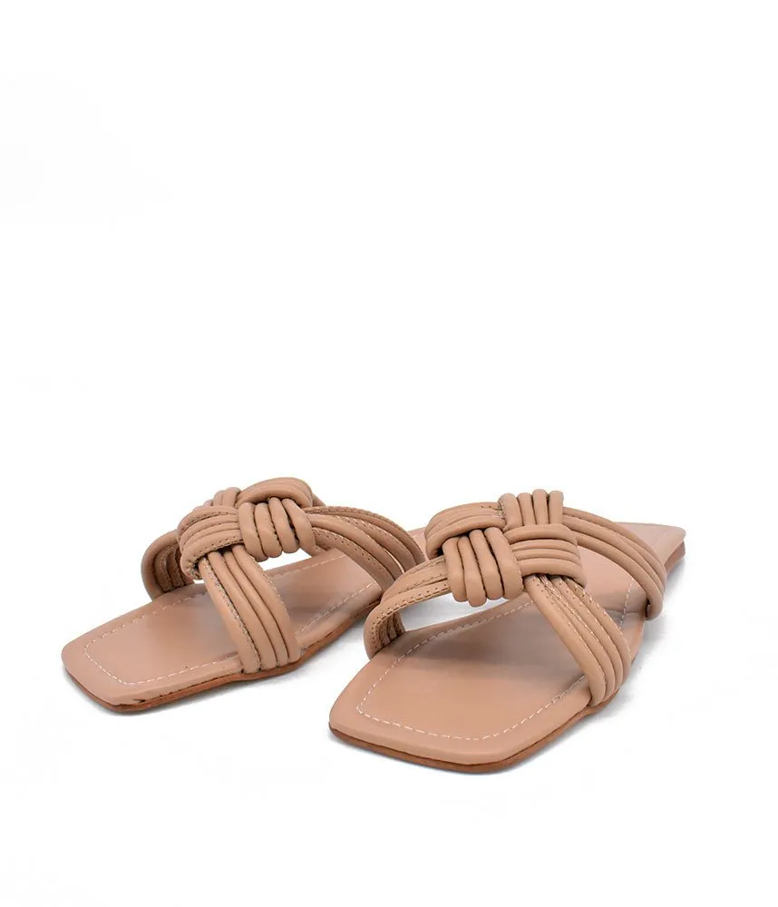 Trendy Braided Brown Flat Sandals