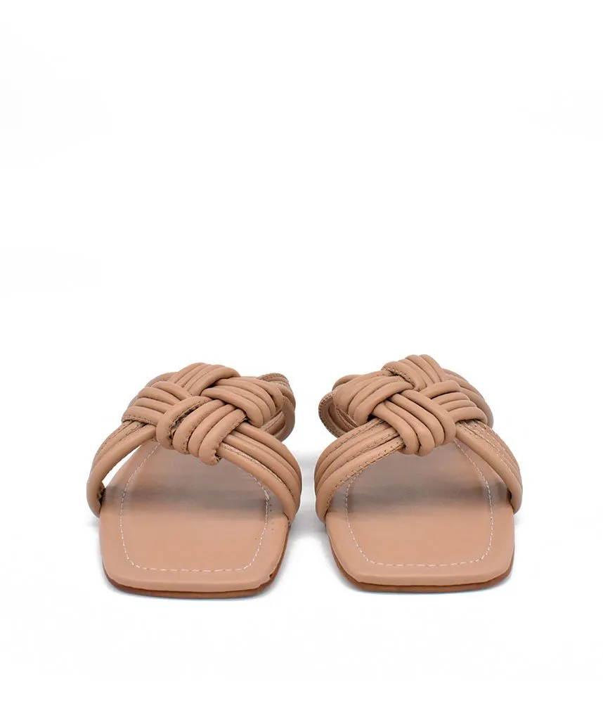 Trendy Braided Brown Flat Sandals