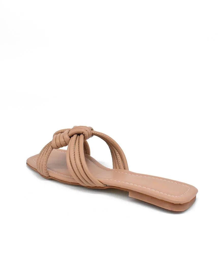 Trendy Braided Brown Flat Sandals