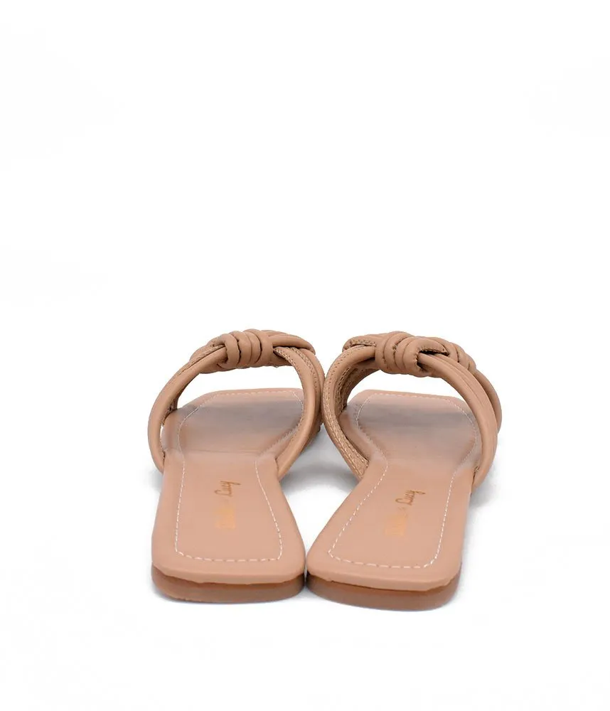 Trendy Braided Brown Flat Sandals
