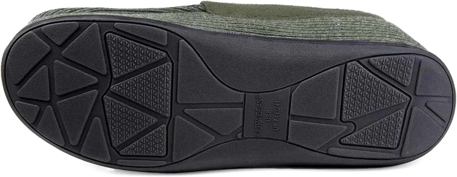 ULTRAIDEAS Men's Carver Slippers Moc Loafer House Shoes Memory Foam