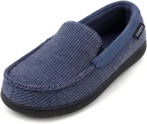 ULTRAIDEAS Men's Carver Slippers Moc Loafer House Shoes Memory Foam