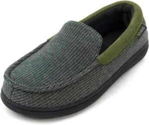 ULTRAIDEAS Men's Carver Slippers Moc Loafer House Shoes Memory Foam