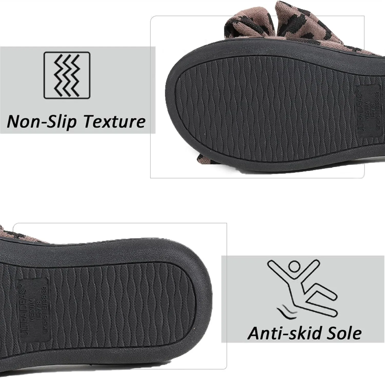 ULTRAIDEAS Women's Eurytides Slide Slippers Memory Foam House Shoes