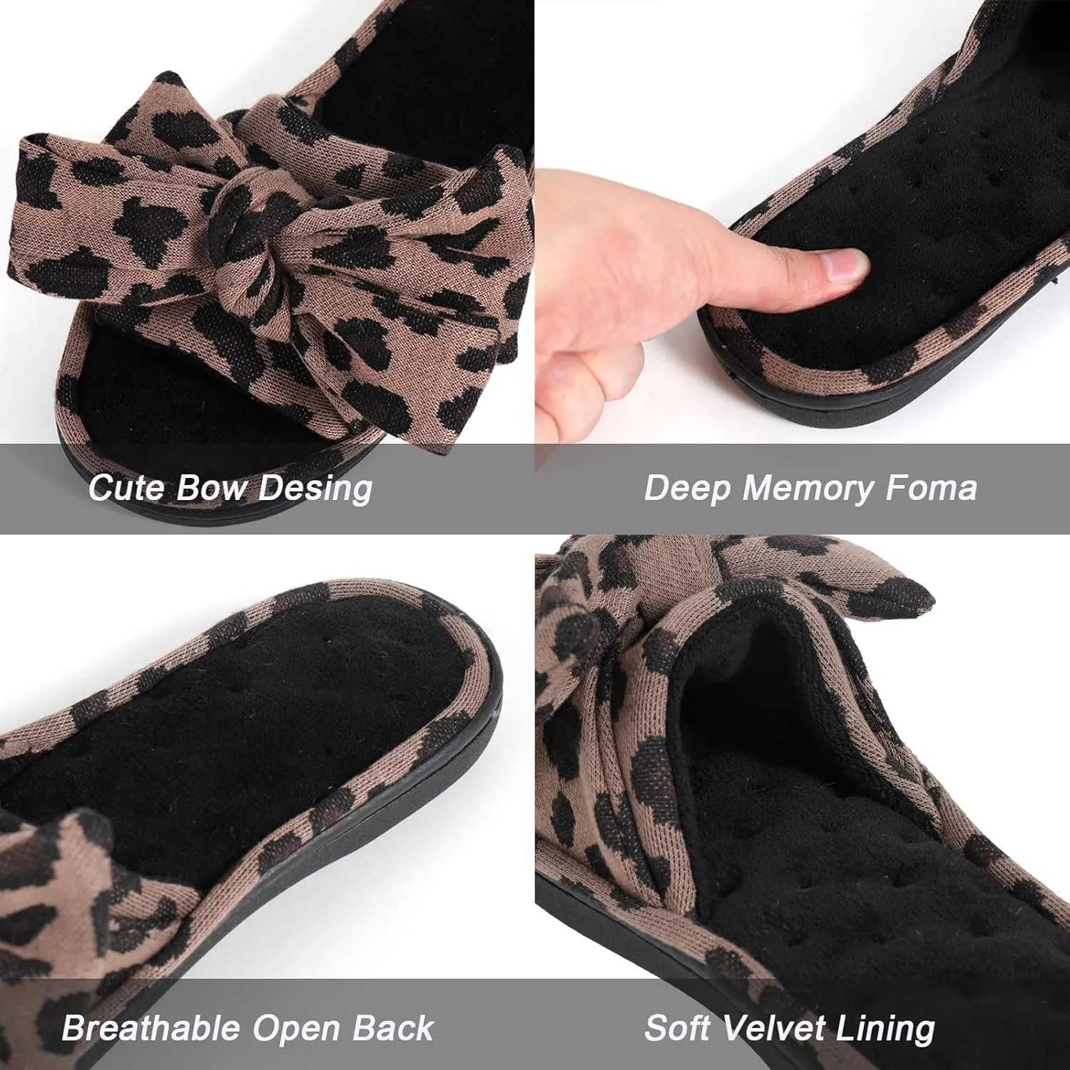 ULTRAIDEAS Women's Eurytides Slide Slippers Memory Foam House Shoes