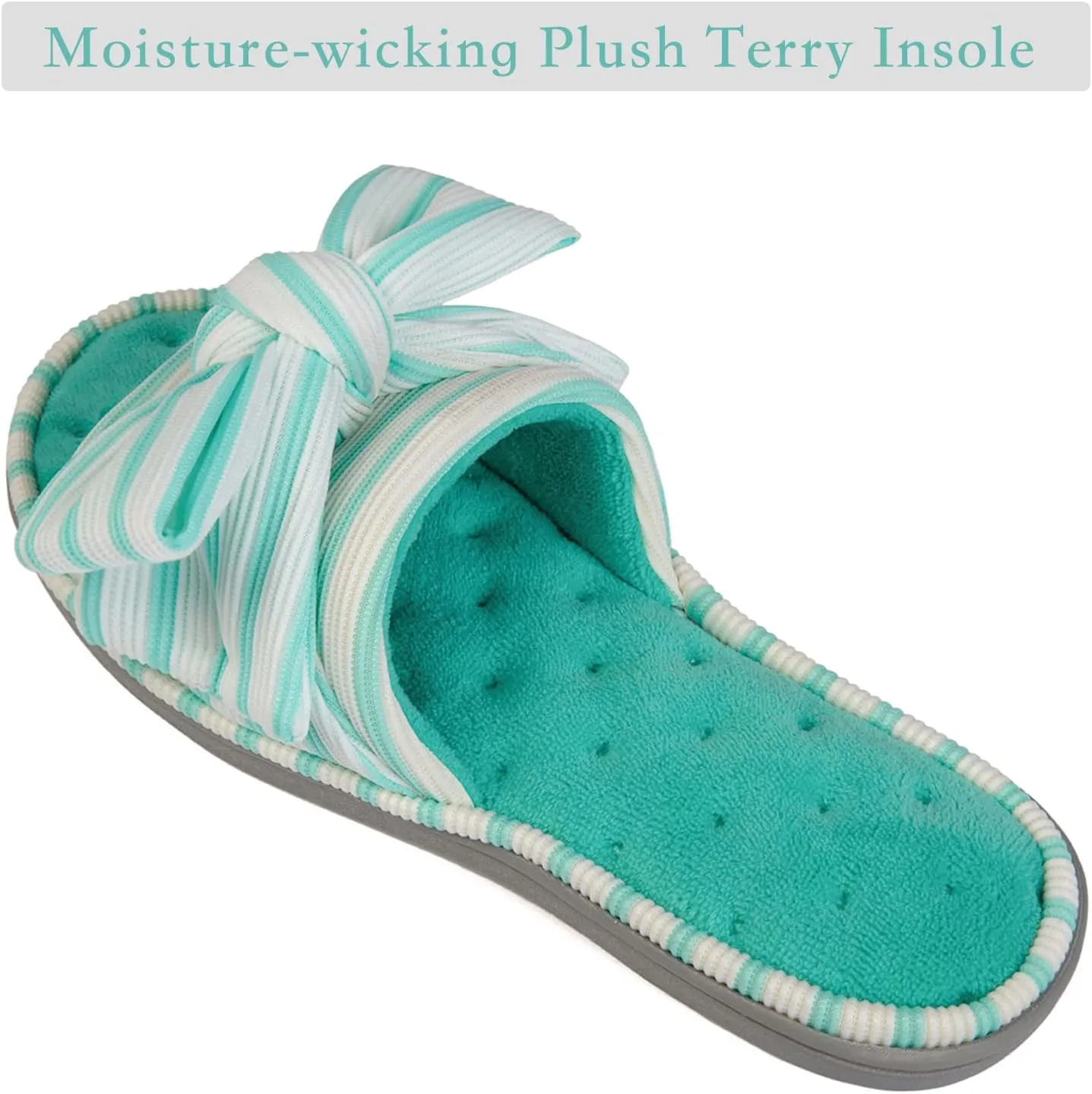 ULTRAIDEAS Women's Eurytides Slide Slippers Memory Foam House Shoes