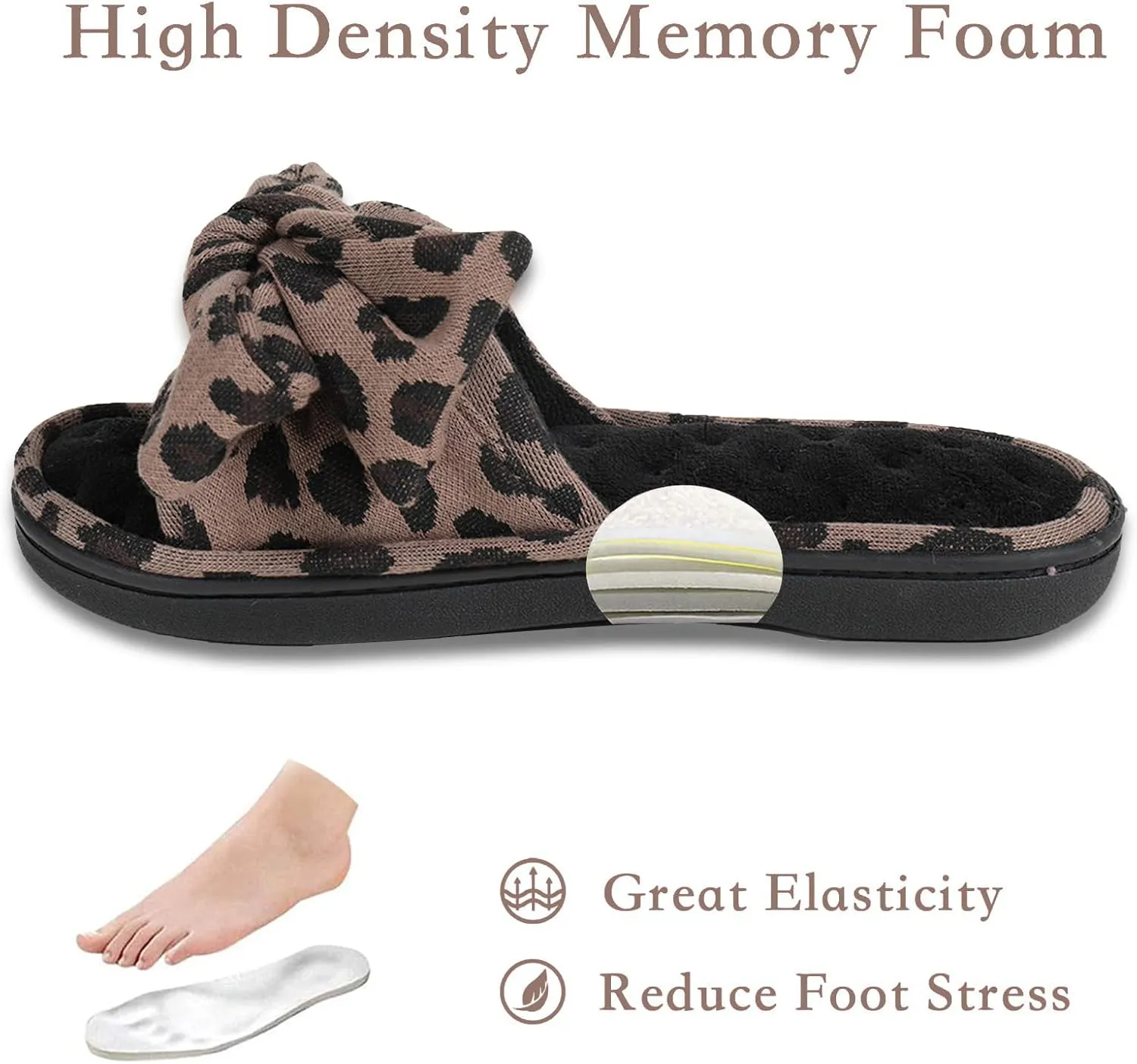 ULTRAIDEAS Women's Eurytides Slide Slippers Memory Foam House Shoes