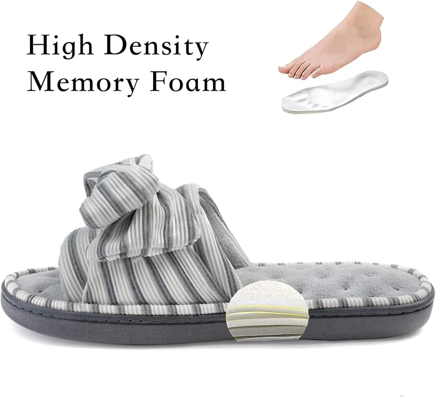 ULTRAIDEAS Women's Eurytides Slide Slippers Memory Foam House Shoes