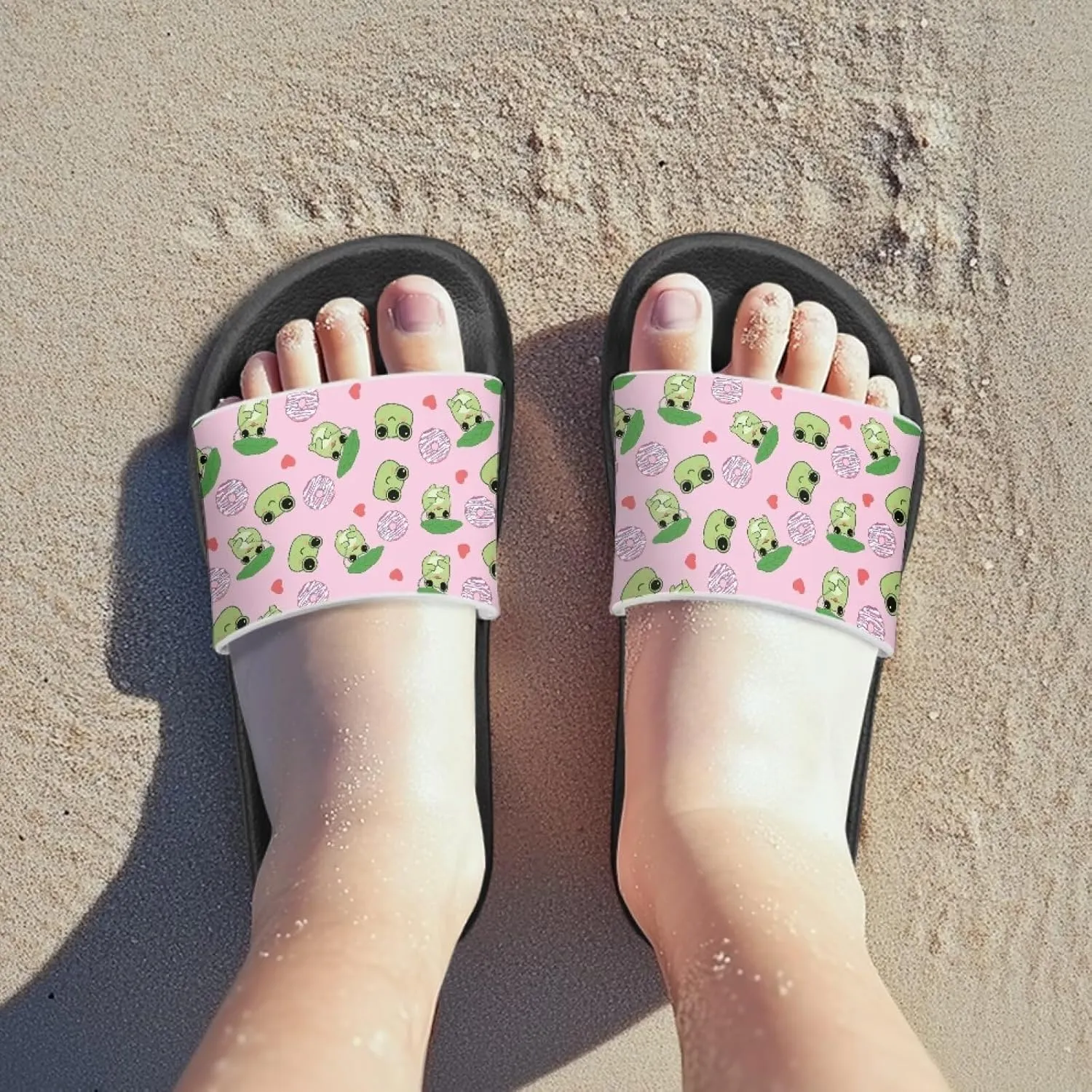 Unisex-Child Beach Slides Comfort Slide Sandals Slip Resistant Slippers for Indoor Outdoor Water Shoes Flip Flop