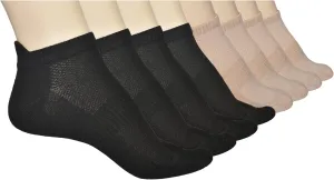Unisex Thin Rayon Ankle Socks, Breathable Low Cut Athletic Running Sports Socks for Women and Men 4-8-12 Pairs