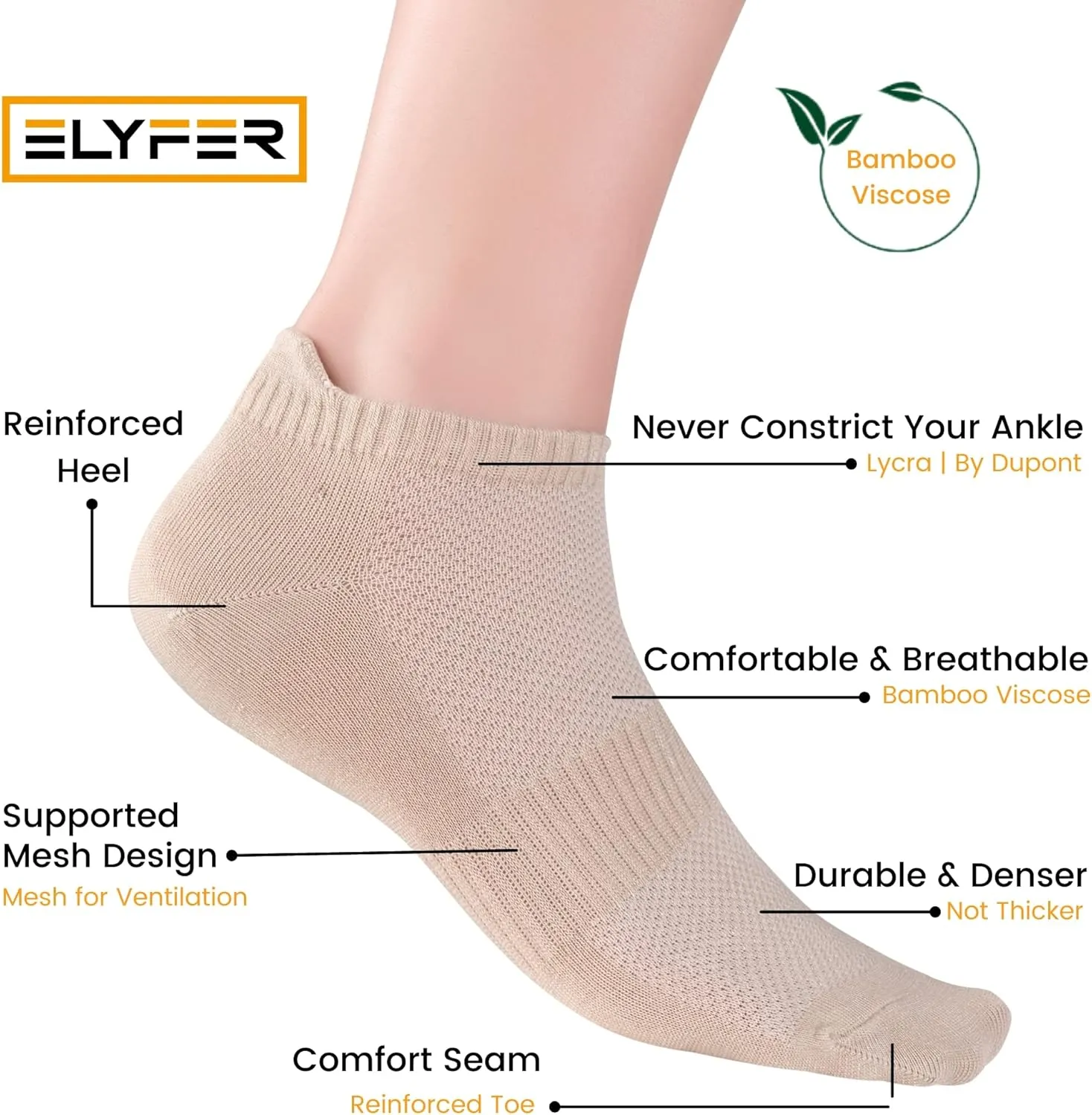 Unisex Thin Rayon Ankle Socks, Breathable Low Cut Athletic Running Sports Socks for Women and Men 4-8-12 Pairs