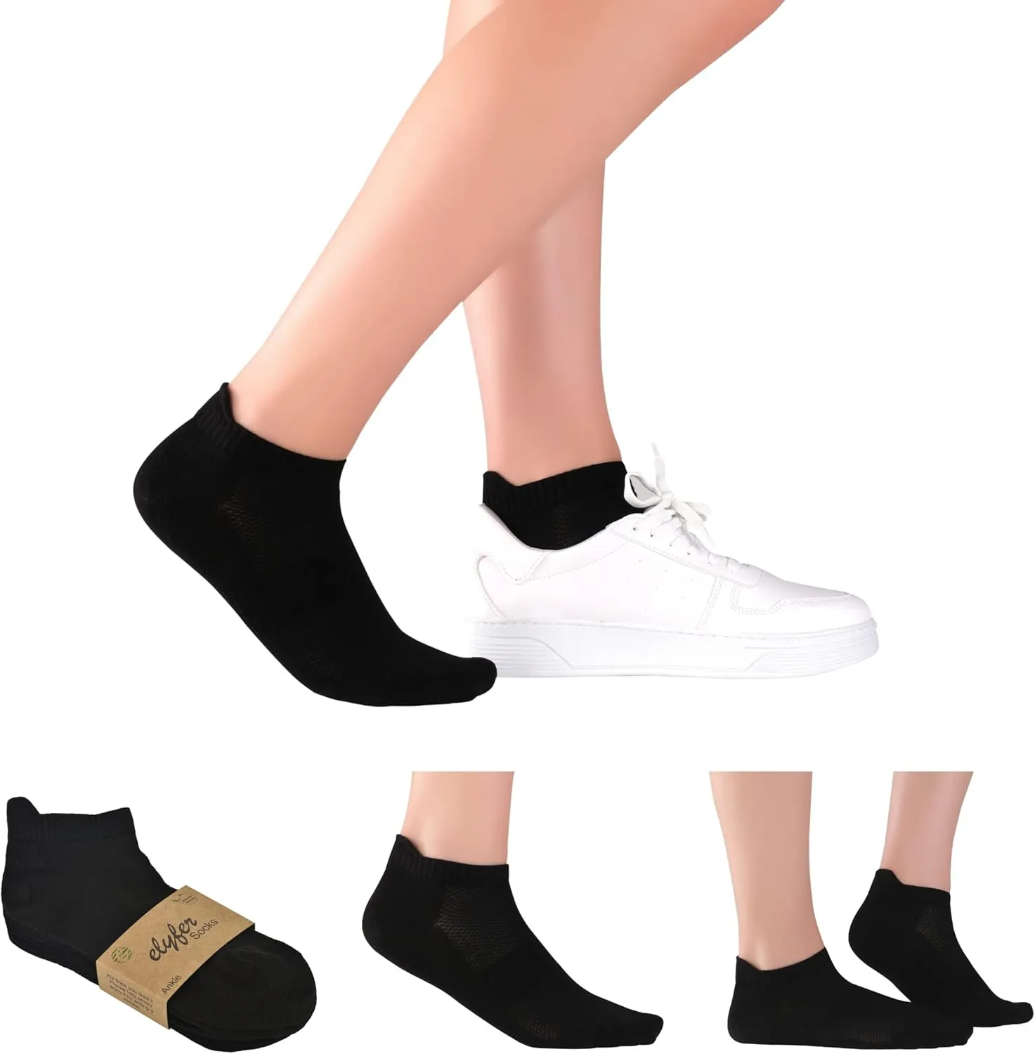 Unisex Thin Rayon Ankle Socks, Breathable Low Cut Athletic Running Sports Socks for Women and Men 4-8-12 Pairs