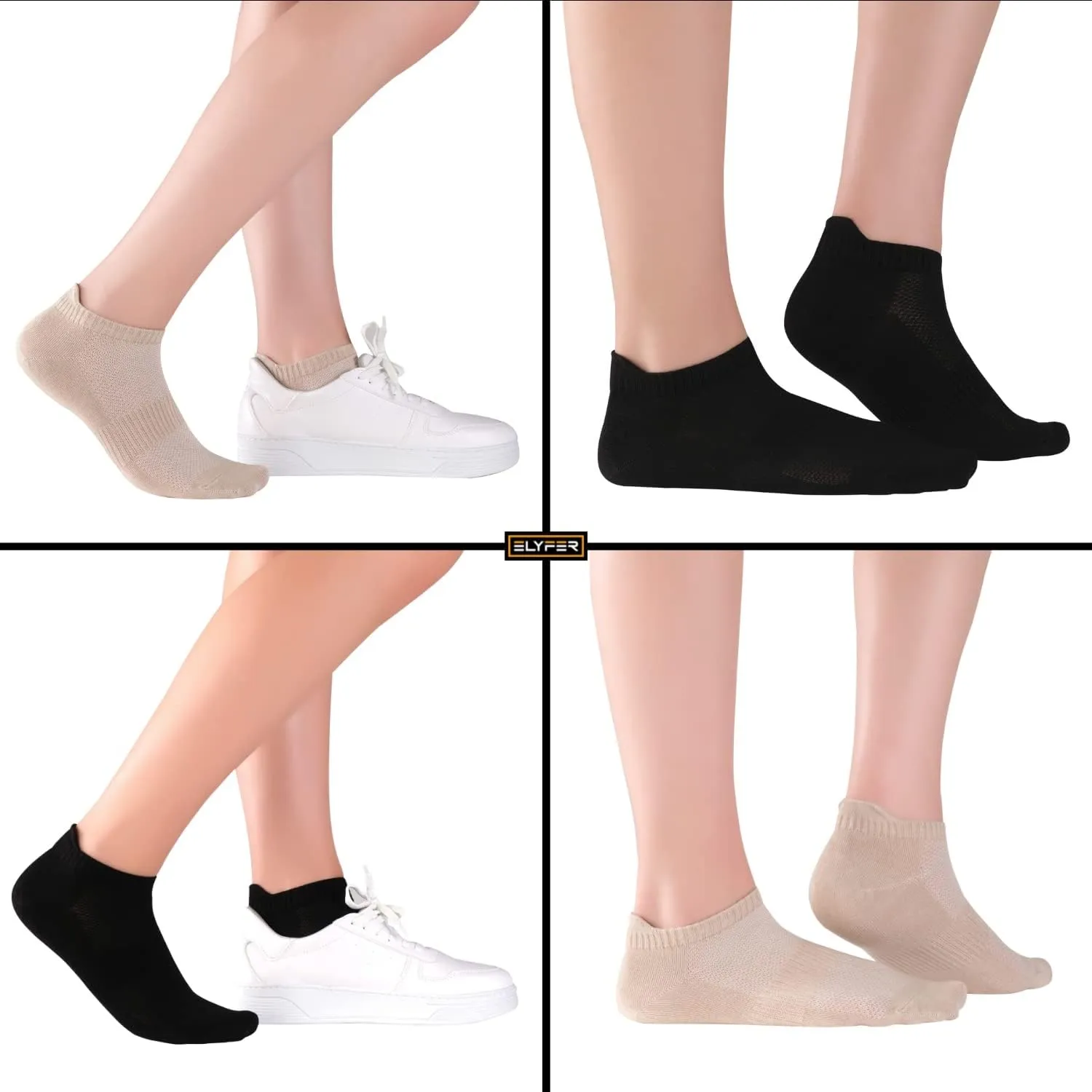Unisex Thin Rayon Ankle Socks, Breathable Low Cut Athletic Running Sports Socks for Women and Men 4-8-12 Pairs