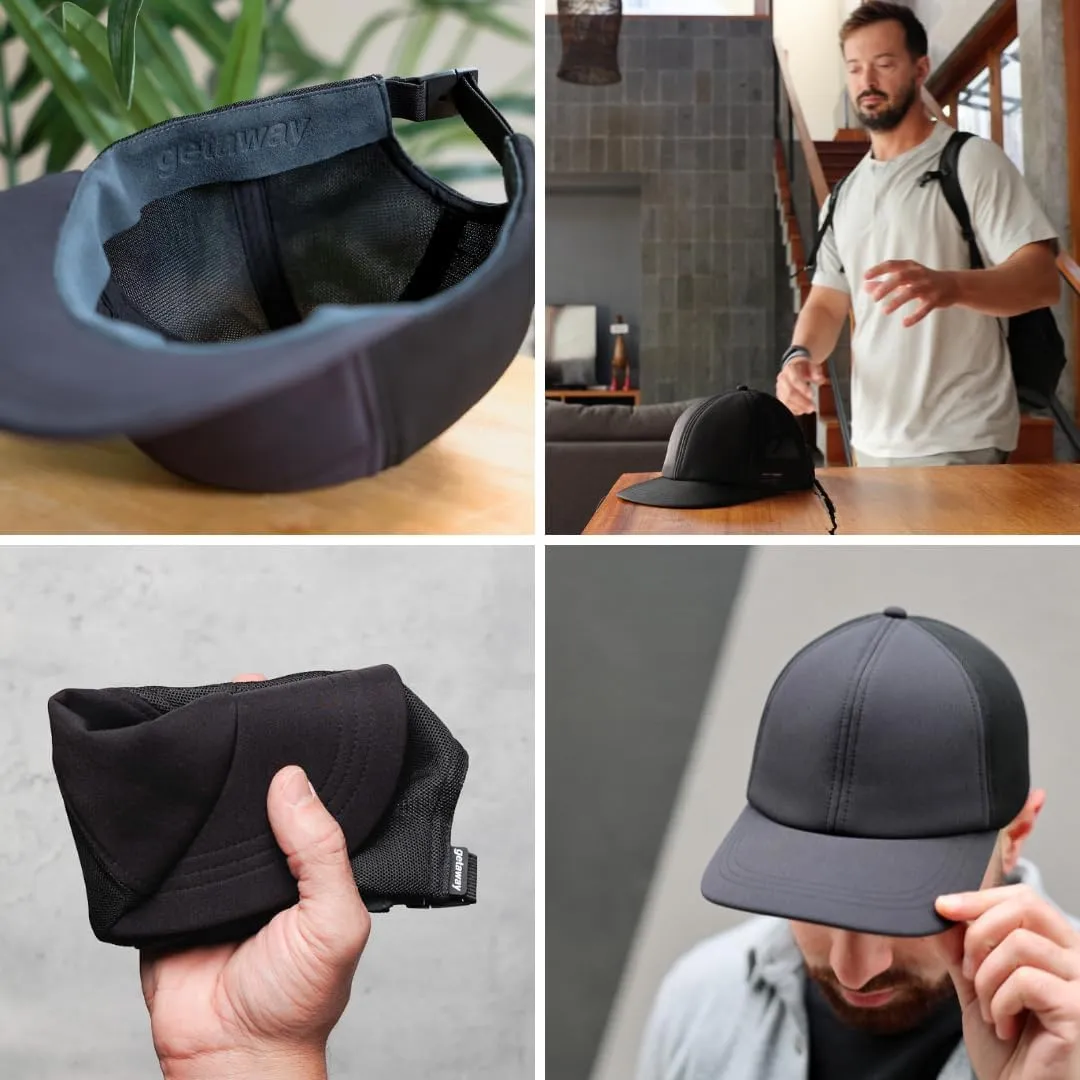 Universal Ultrasuede SS Baseball Hat Packable Brim, Lightweight, Travel Essentials, Boating, Running, Golf, Workout, 6 Panel