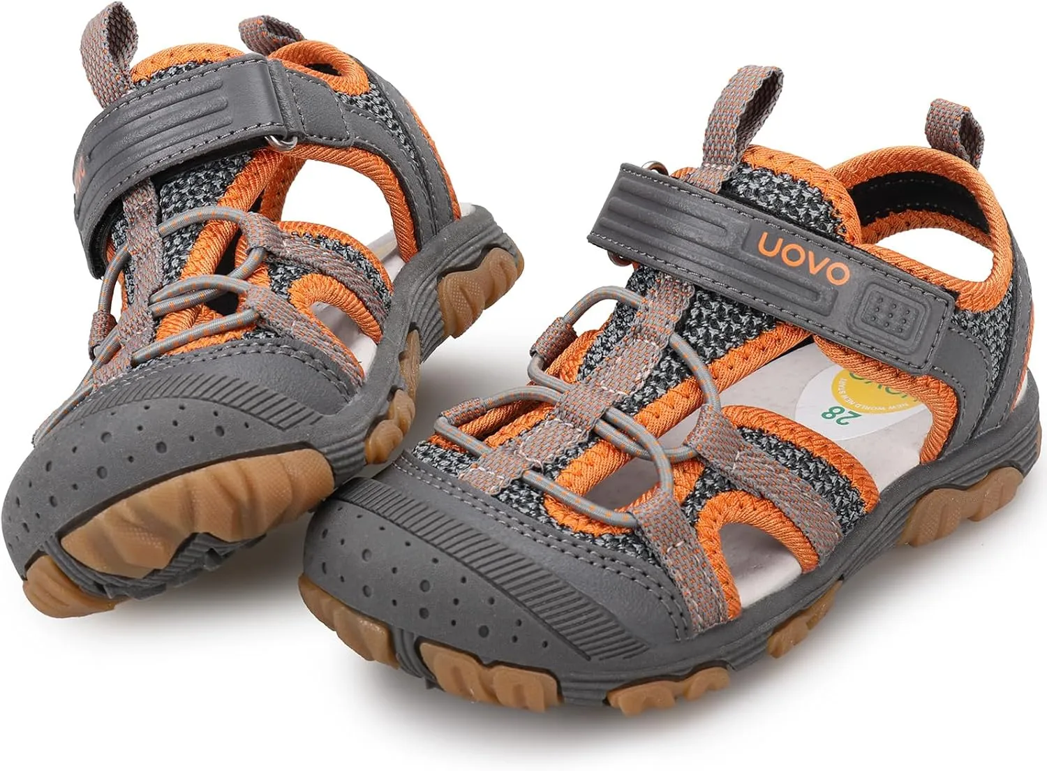 UOVO Boys Girls Summer Water Sandals Closed Toe Lightweight Outdoor Sport Shoes(Toddler/Little Kid/Big Kid)