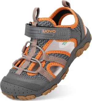 UOVO Boys Girls Summer Water Sandals Closed Toe Lightweight Outdoor Sport Shoes(Toddler/Little Kid/Big Kid)