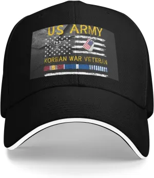 US Army Colonel Korean War Veteran Airflow Sandwich Baseball Cap - Adjustable for Men and Women Comfortable Dad Hat Black50