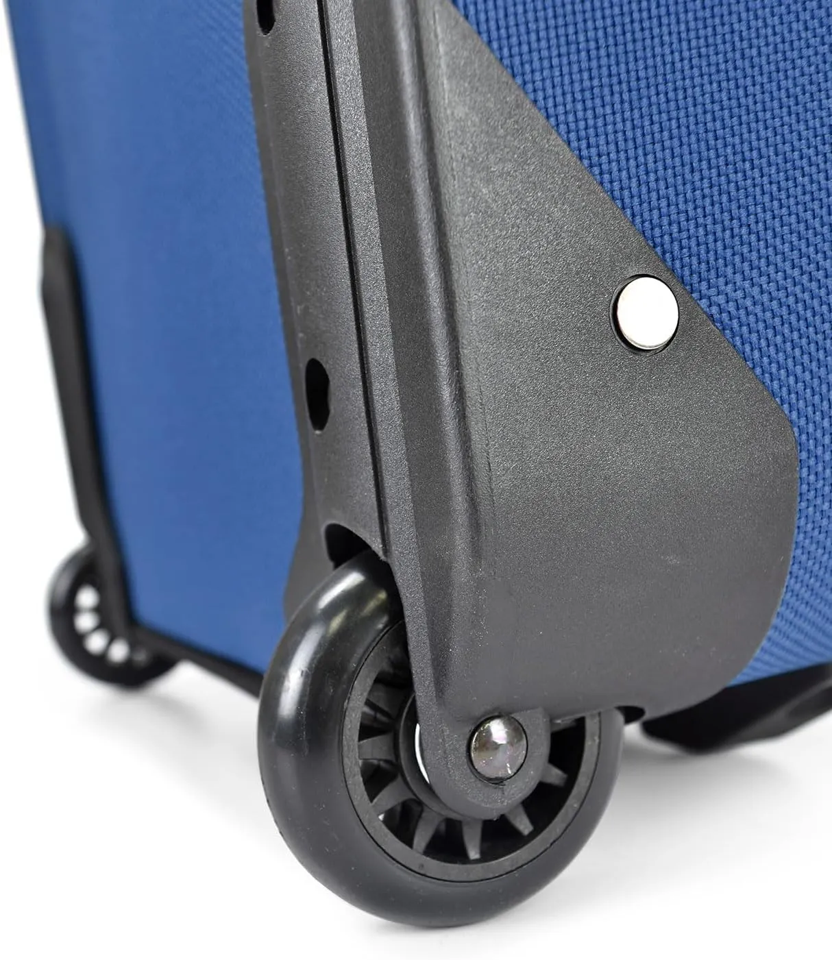 U.S. Traveler Lightweight Rolling 20" Carry On Luggage Softside Suitcase, Blue, 2 Wheel-1 Piece