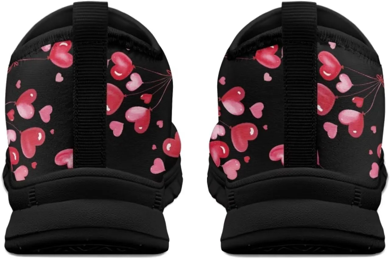 Valentine's Day Slip On Sneakers for Women Casual Low Top Flat Shoes Mesh Breathable Work Tennis Footwear