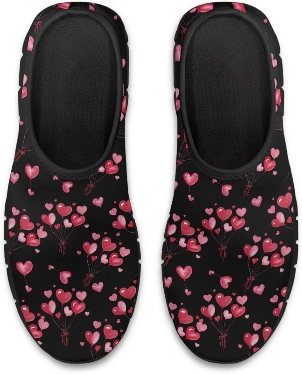 Valentine's Day Slip On Sneakers for Women Casual Low Top Flat Shoes Mesh Breathable Work Tennis Footwear