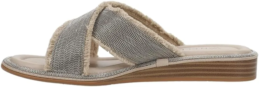 VANELi Womens Bogie Chain Slide Casual Sandals Casual Low Heel 1-2" - Beige