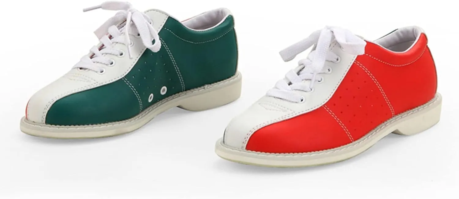 VEACAM Womens Bowl Sports Shoes Lightweight Comfortable Leather Walking Trainers Casual Lace Up Bowling Sneakers