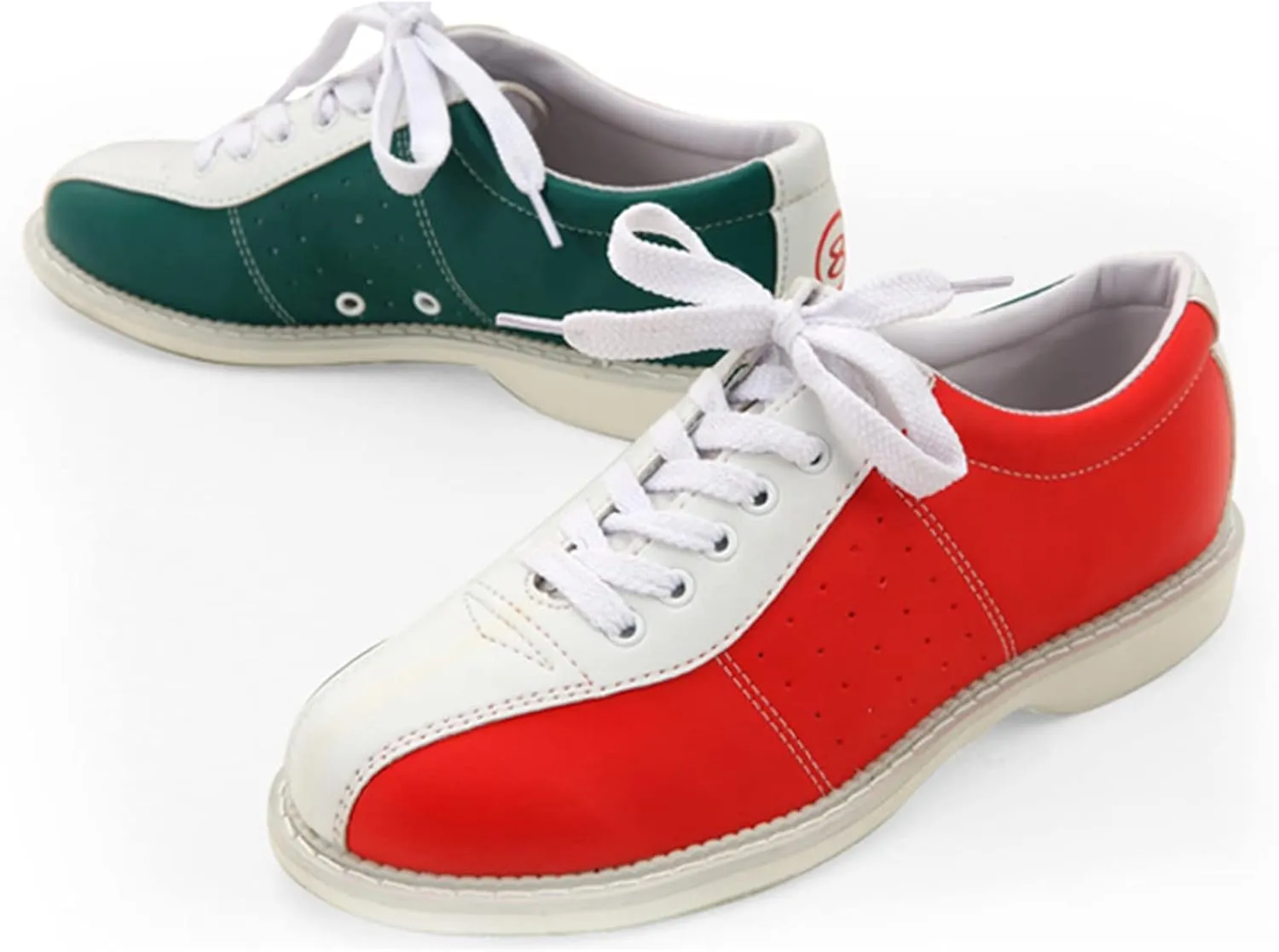VEACAM Womens Bowl Sports Shoes Lightweight Comfortable Leather Walking Trainers Casual Lace Up Bowling Sneakers