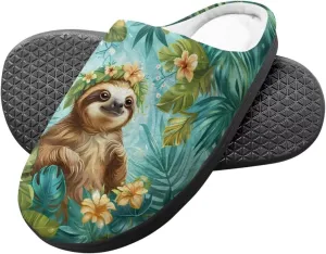 Veniyate Kids Fuzzy House Memory Foam Slippers Bedroom Shoes Cozy Indoor Slide for Boys Girls