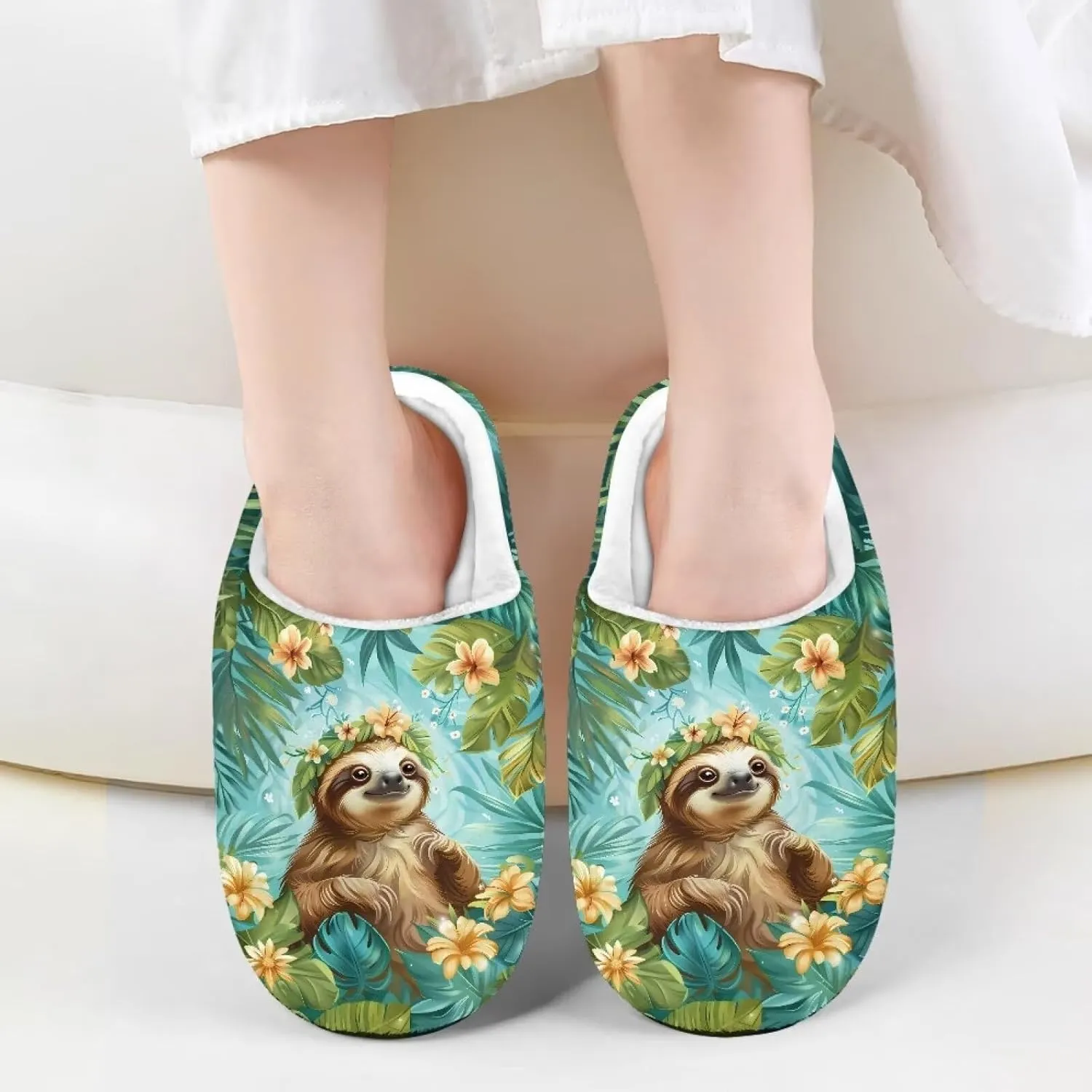Veniyate Kids Fuzzy House Memory Foam Slippers Bedroom Shoes Cozy Indoor Slide for Boys Girls