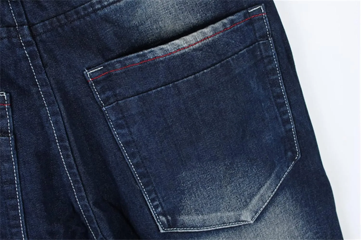 Veroders Men's Baggy Hip Hop Black Jeans- Loose Skateboard Pants Straight Baggy Skater Blue Jeans for Men