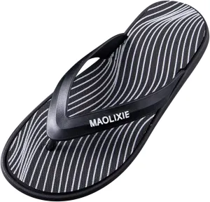 Vickyleb Flip Flops for Men,Men's Flip Flops Trendy Summer Comfortable Fashion Beach Sandals C