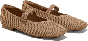 VIVAIA Margot Mary Jane Women Flat Shoes Comfortable for Work with Arch Support Slip on Square-Toe Washable Shoes