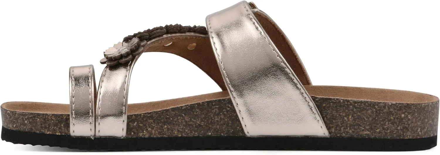 WHITE MOUNTAIN Kids Graffito Signature Comfort-Molded Floral Footbed Sandal