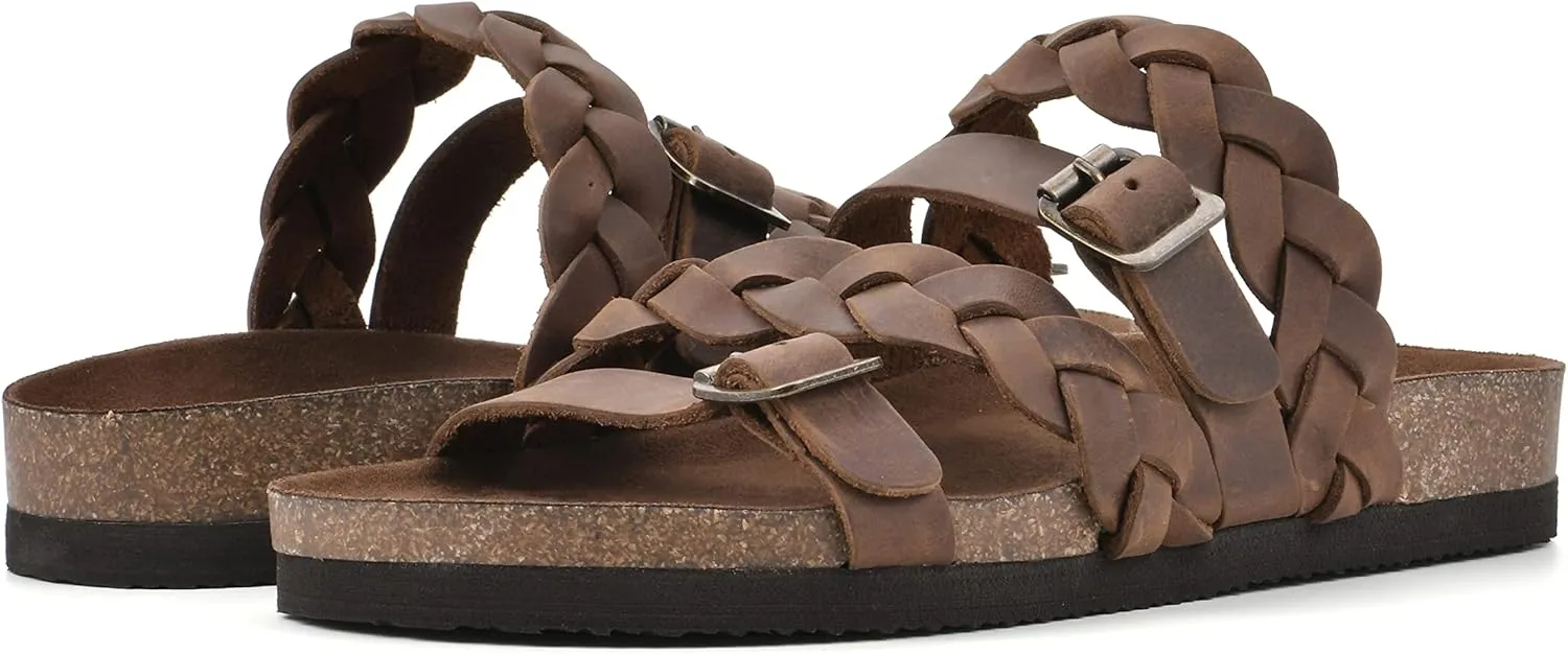WHITE MOUNTAIN Women's Holland Signature Comfort Molded Braided Footbed Sandal