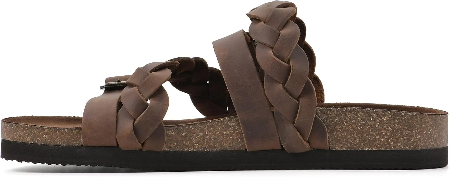 WHITE MOUNTAIN Women's Holland Signature Comfort Molded Braided Footbed Sandal