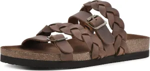 WHITE MOUNTAIN Women's Holland Signature Comfort Molded Braided Footbed Sandal
