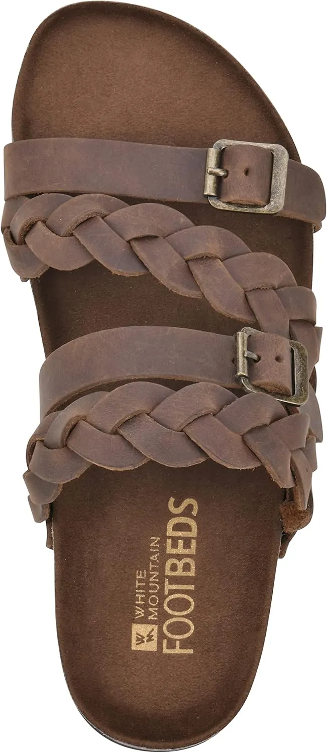 WHITE MOUNTAIN Women's Holland Signature Comfort Molded Braided Footbed Sandal