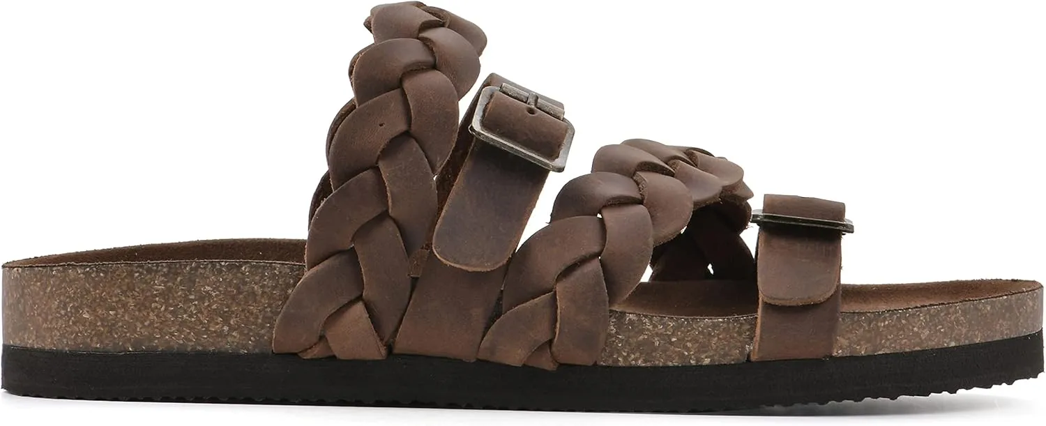WHITE MOUNTAIN Women's Holland Signature Comfort Molded Braided Footbed Sandal