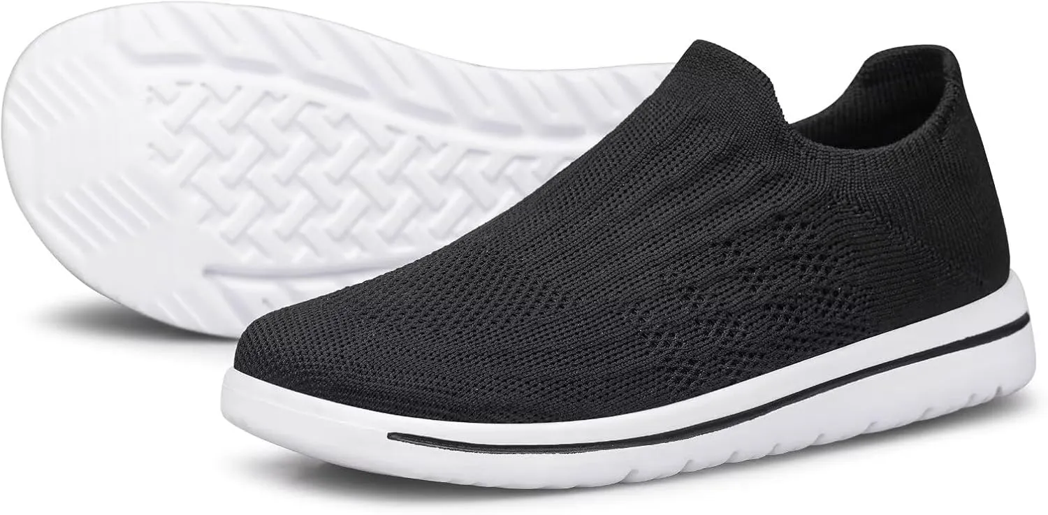 Wide Toe Shoes Men Barefoot Sock Sneakers Flat Mesh Pull-on Lightweight Breathable Casual Comfortable