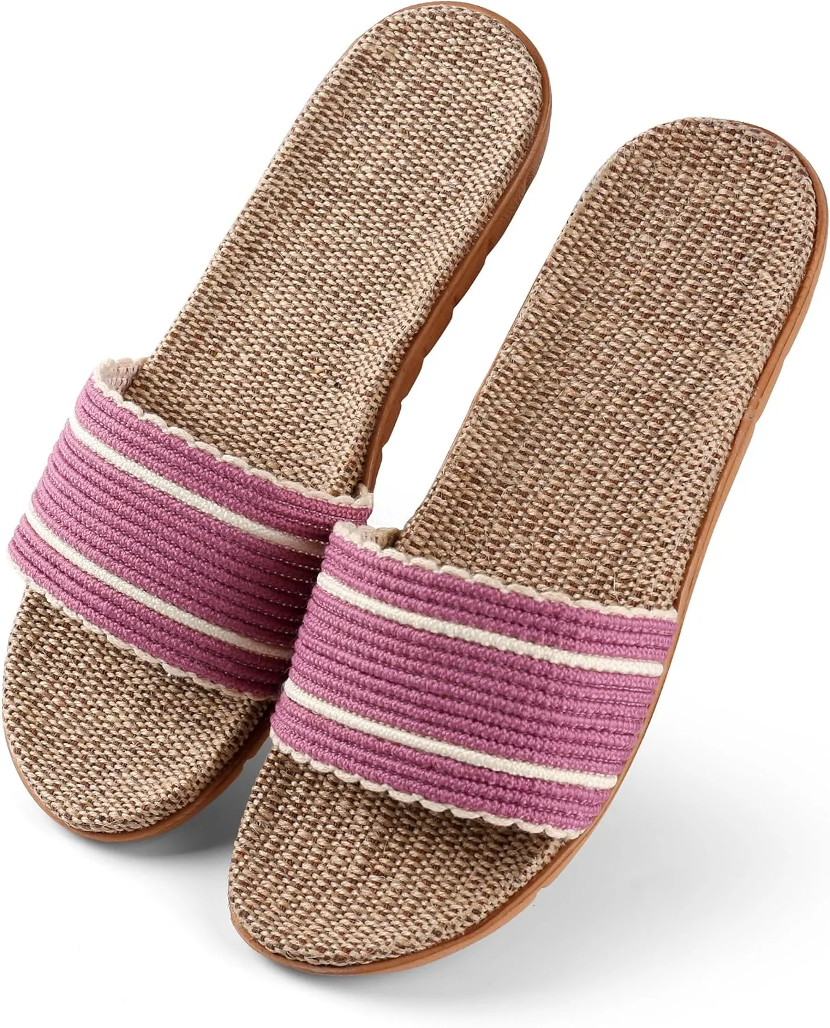 Woman's Timeless Flax Straw Slide Sandals