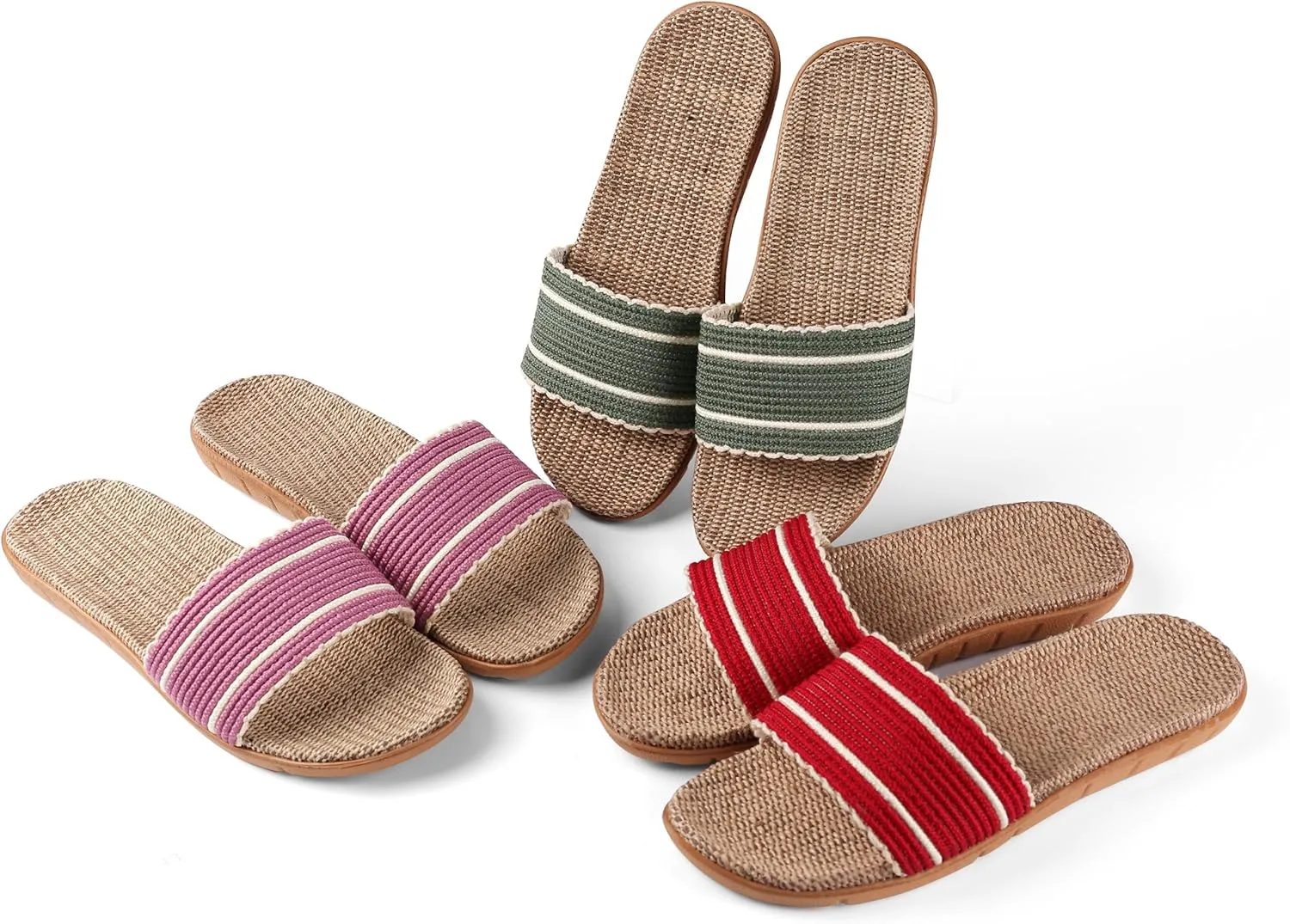 Woman's Timeless Flax Straw Slide Sandals