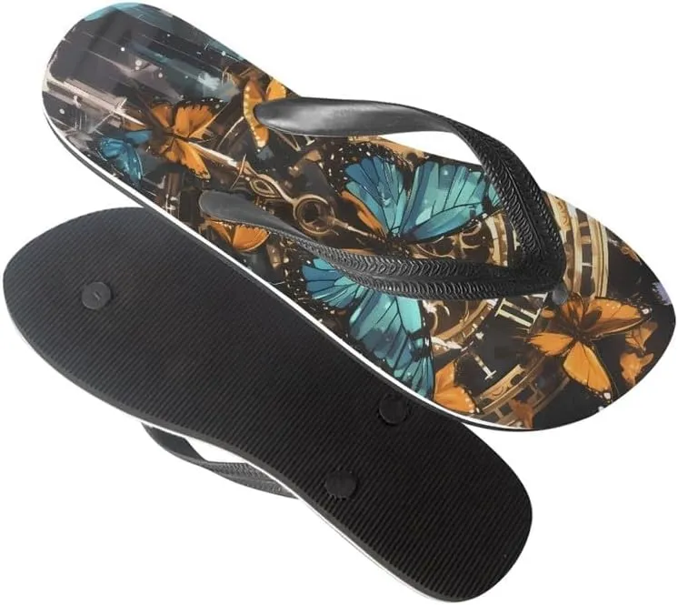 Women Camouflage Flip Flop Sandal, Sunflower Tulip Summer Lightweight Slippers Print Hawaii Holiday Thong Sandals
