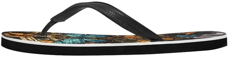 Women Camouflage Flip Flop Sandal, Sunflower Tulip Summer Lightweight Slippers Print Hawaii Holiday Thong Sandals