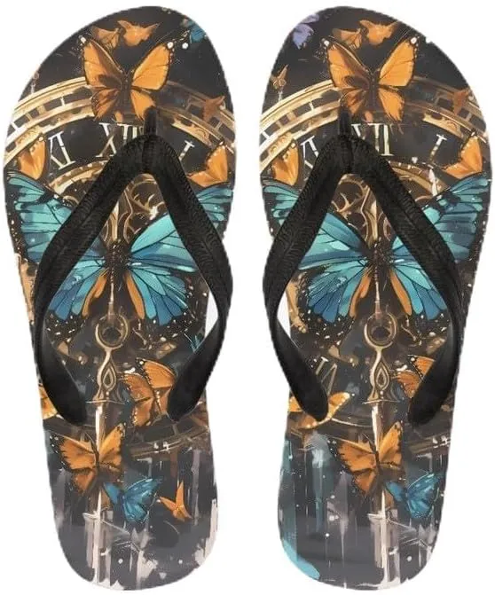 Women Camouflage Flip Flop Sandal, Sunflower Tulip Summer Lightweight Slippers Print Hawaii Holiday Thong Sandals