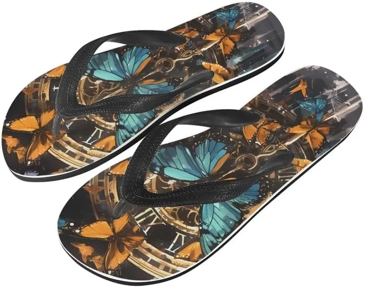 Women Camouflage Flip Flop Sandal, Sunflower Tulip Summer Lightweight Slippers Print Hawaii Holiday Thong Sandals